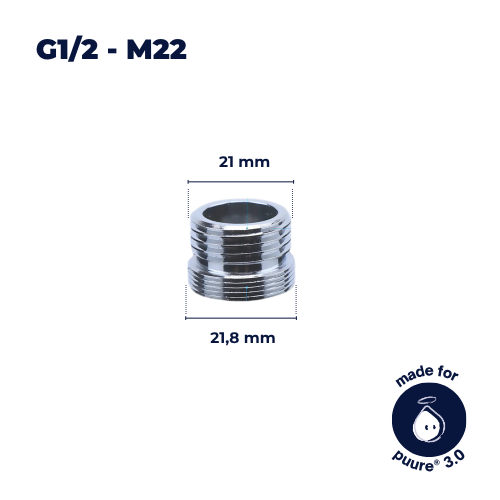 Adaptador de grifo G1/2-M22