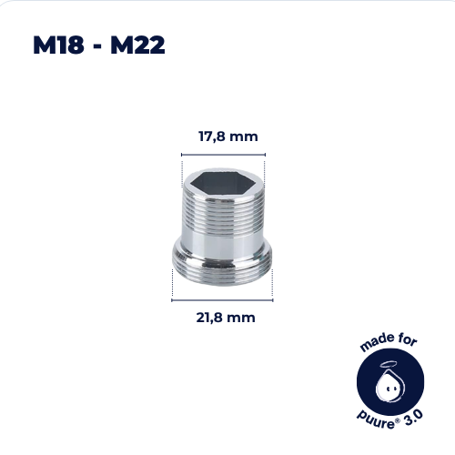 Adaptador de grifo M18-M22