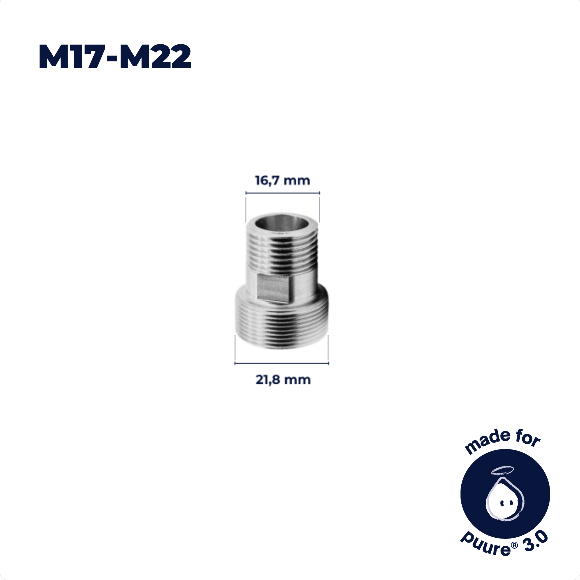 Adaptador de grifo M18-M22